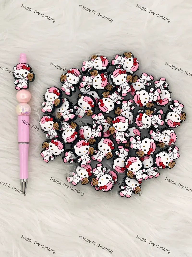 Playful Cat Silicone Focal Beads Wholesale for Pen DIY