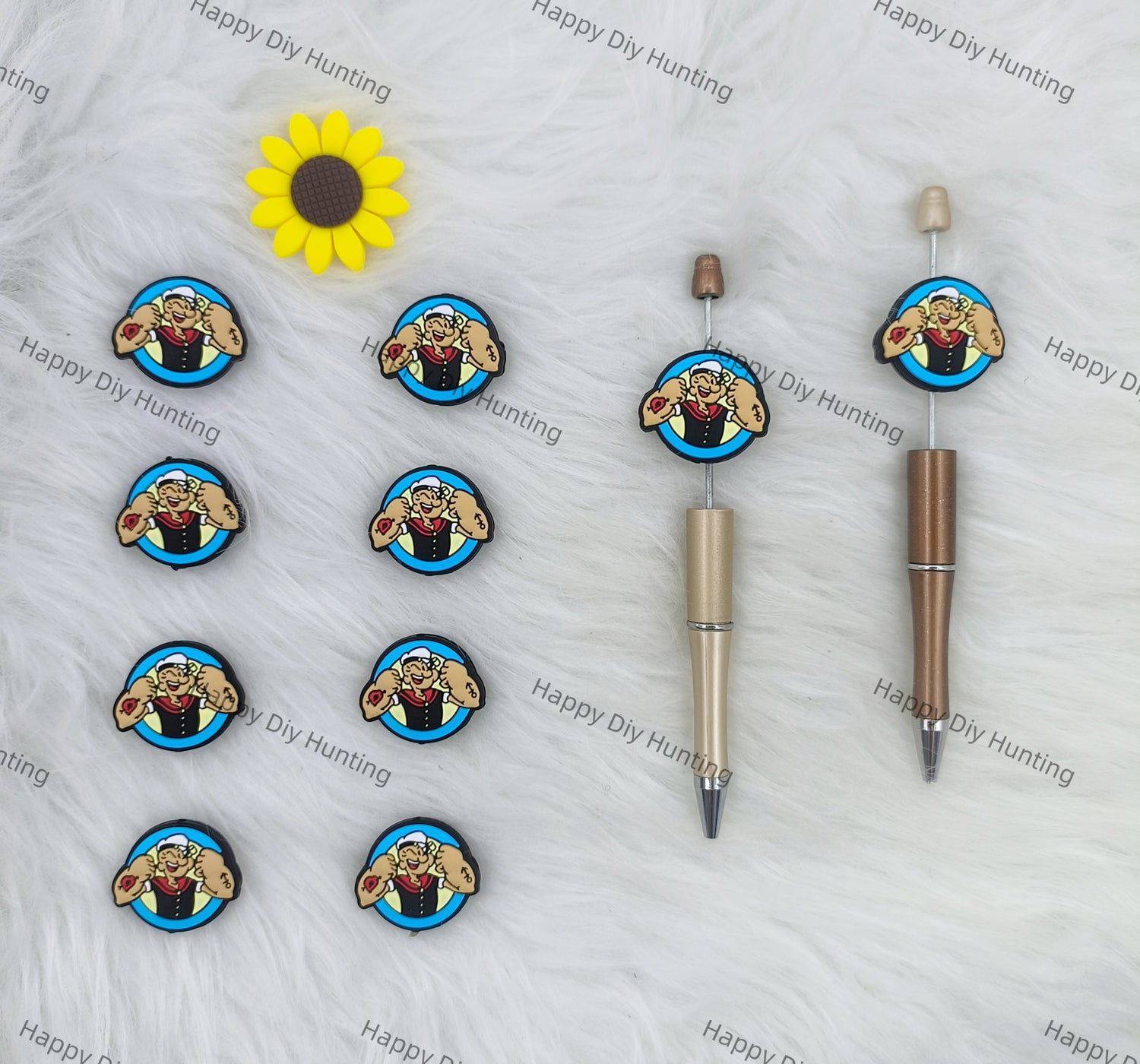 Popeye the Salior silicone focal beads for pens