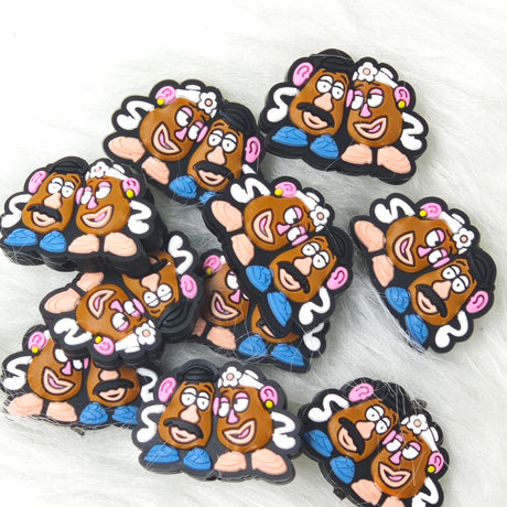 Potato Couple Silicone Focal Beads Wholesale, character focal beads