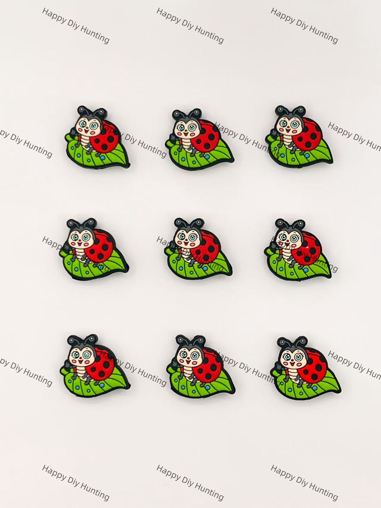 Pretty Coccinella Septempunctata Silicone Focal Beads Wholesale, silicone focal beads for pens