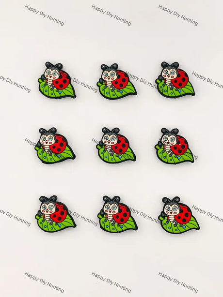 Pretty Ladybug Silicone Focal Beads Wholesale for Pen DIY