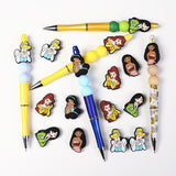 5pcs princess silicone focal beads mix for DIY beadable pen making