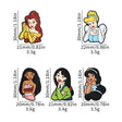 5pcs princess silicone focal beads mix for DIY beadable pen making