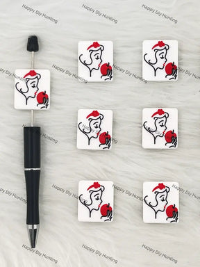 Handmade Beadable Pen with Fairytale Silicone Beads