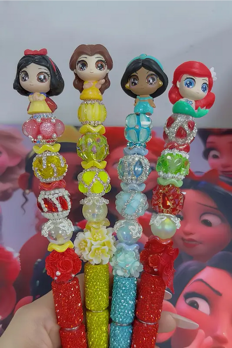 DIY Matching Combination of Princess Pen Topper & Handmade Bead Accessories