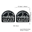 Psalm Fearfully and Wonderfully Created Silicone Focal Beads Wholesale