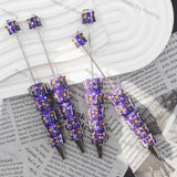 Purple Queen Figure Rhinestone Beadable Pens Handmade Beaded Stationery