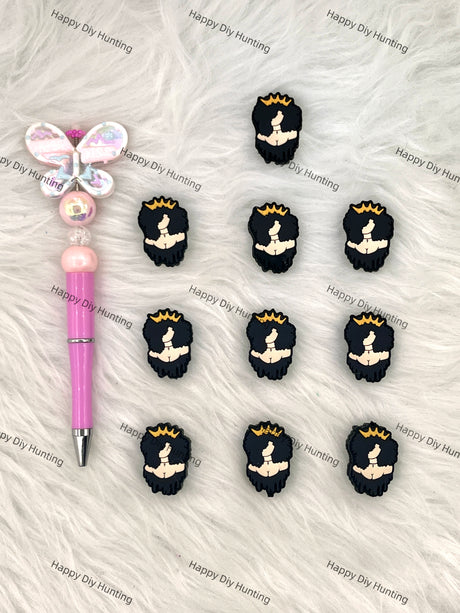 Queen Of The Crown Silicone Focal Beads Wholesale, silicone focal beads for pens