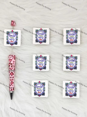 Handmade Beadable Pen with Smile More Silicone Beads