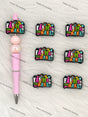 Handmade Beadable Pen with Positive Quote Silicone Beads