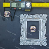 19mm Silver Border Large Gem Rhinestone Beads for DIY Beadable Pens