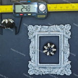 25mm Silver Pearl Flower Rhinestone Beads for DIY Beadable Pens