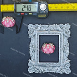 25mm Silver Pearl Flower Rhinestone Beads for DIY Beadable Pens