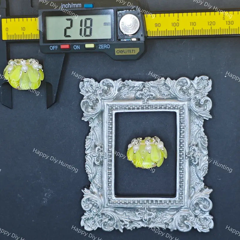 22mm Silver Pearl Flower Rhinestone Beads for DIY Beadable Pens