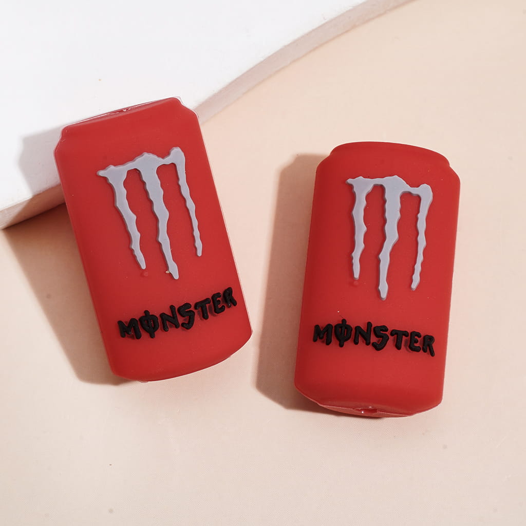 Random mix energy drink silicone pen focal beads bulk craft beads