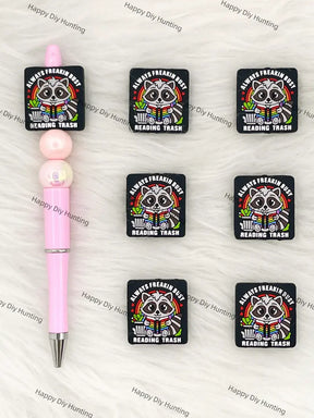Handmade Beadable Pen with Always Busy Reading Silicone Beads