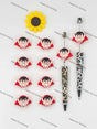 Handmade Beadable Pen with 3D Red Bat Silicone Beads