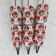 pre‑assembled red‑cap plumber‑style 3D character figurine beadable pens with embedded sparkling rhinestones bulk fun themed craft ballpoint pens