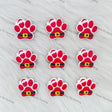 Red Christmas Dog's Paw Silicone Focal Beads Wholesale, silicone focal beads for pens