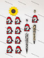 Red Father Christmas Silicone Focal Beads Wholesale, silicone focal beads for pens