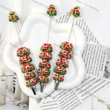 red green 3d christmas house watermelon beadable pens for diy handmade holiday stationery crafts wholesale