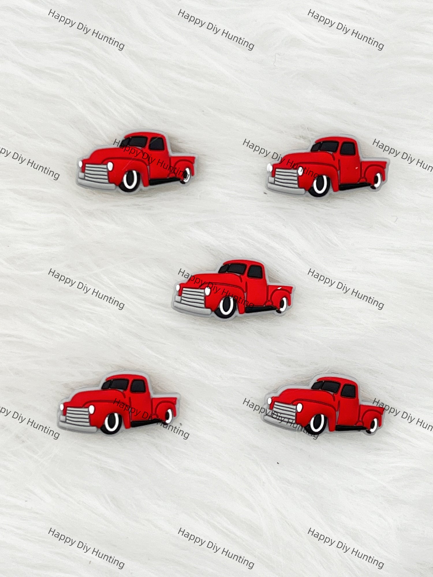 Red Pickup Truck Silicone Focal Beads Wholesale, silicone focal beads for pens