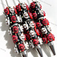 Devil Mask Rhinestone Beadable Pens Gothic Handmade Stationery
