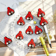 red winter beanie with glasses silicone focal beads for diy beadable pen handmade winter craft wholesale