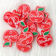 Red apple for teacher Silicone Focal Beads Wholesale, Quote Focal Beads