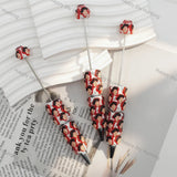 retro red‑white adventurous cartoon gentleman print beadable pens for diy silicone focal bead craft wholesale