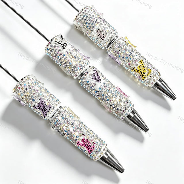 Rhinestone LV Beadable Pens Wholesale, Matches All Focal Beads & Pen Toppers.