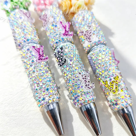 Rhinestone LV Beadable Pens Wholesale, Matches All Focal Beads & Pen Toppers