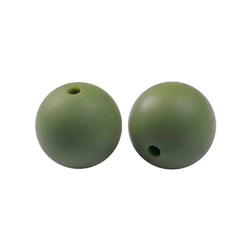 15 mm Solid Colors Silicone Focal Beads