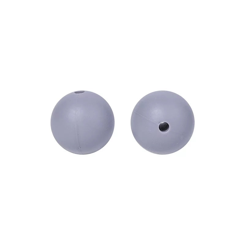 15 mm Solid Colors Silicone Focal Beads