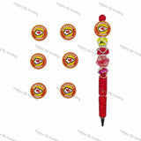Kansas City Chief Football team Silicone Focal Beads,Wholesale Silicone focal beads for pens