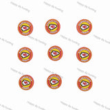 Kansas City Chief Football team Silicone Focal Beads,Wholesale Silicone focal beads for pens