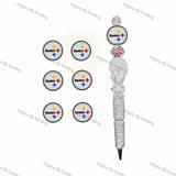 Pittsburgh Steelers Football team Silicone Focal Beads Wholesale, silicone focal beads for pens