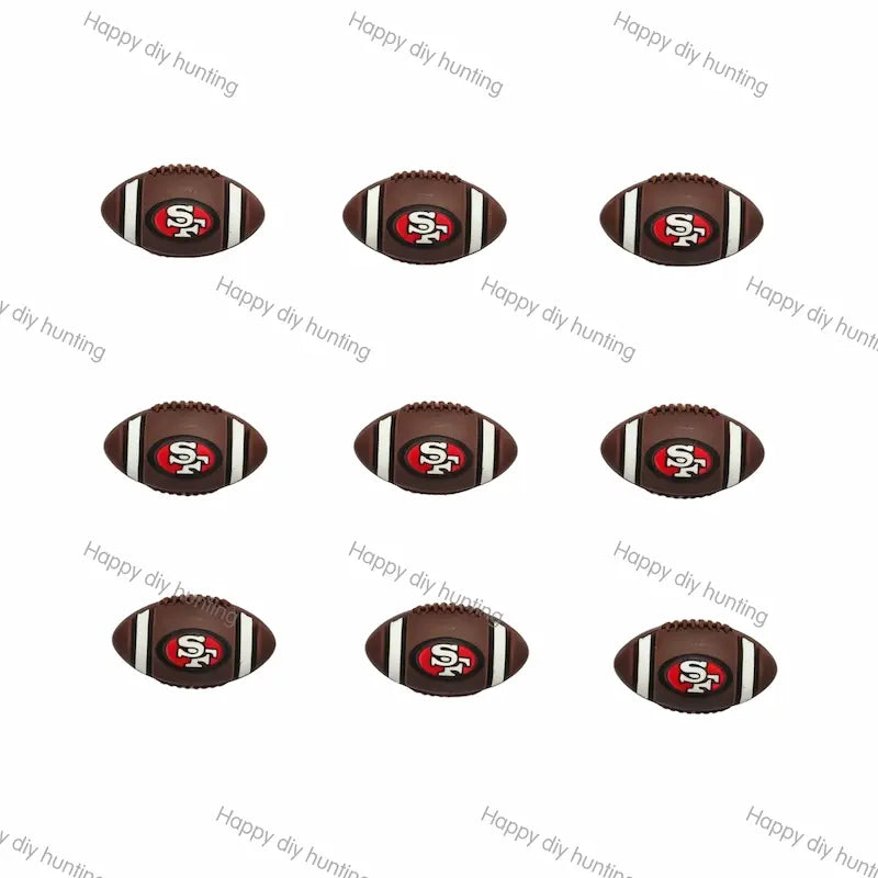 3D San Francisco 49ers Football team Silicone Focal Beads Wholesale, silicone focal beads for pens