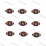 3D San Francisco 49ers Football team Silicone Focal Beads Wholesale, silicone focal beads for pens