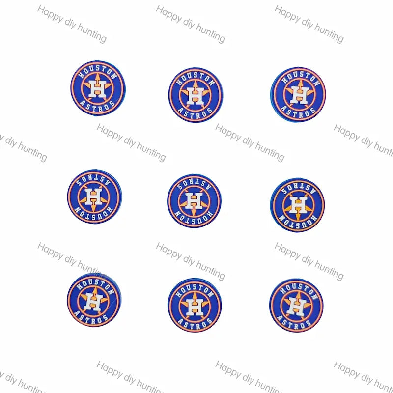 Houston Astros Football team Silicone Focal Beads Wholesale, silicone focal beads for pens