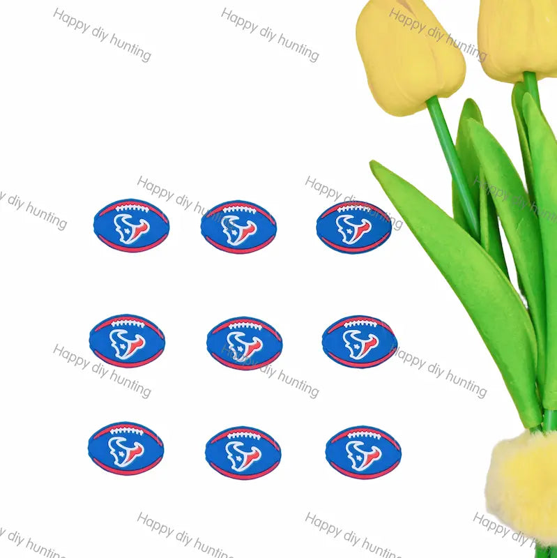 Football team Silicone Focal Beads Wholesale, silicone focal beads for pens