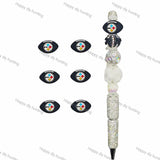 3D Pittsburgh Steelers Football team Silicone Focal Beads Wholesale, silicone focal beads for pens