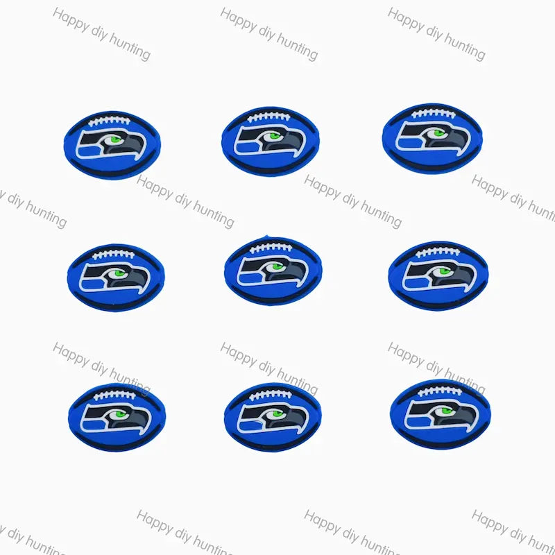 Seattle Seahawks Football team Silicone Focal Beads Wholesale, silicone focal beads for pens