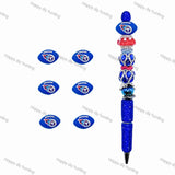 3D Tennessee Titans Football team Silicone Focal Beads Wholesale, silicone focal beads for pens