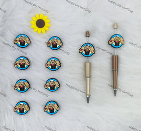 Handmade Beadable Pen with Strong Sailor Guy Silicone Beads