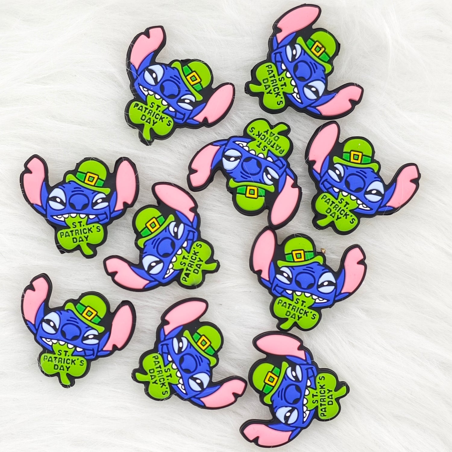 Saint Patrick's Day Stitch Silicone Focal Beads Wholesale