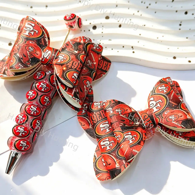 San Francisco 49ers Bow Beads For DIY Beadable Pens