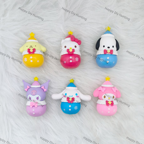 Sansan Family Series dressed as a cute snowman Pen Topper(No Hole)