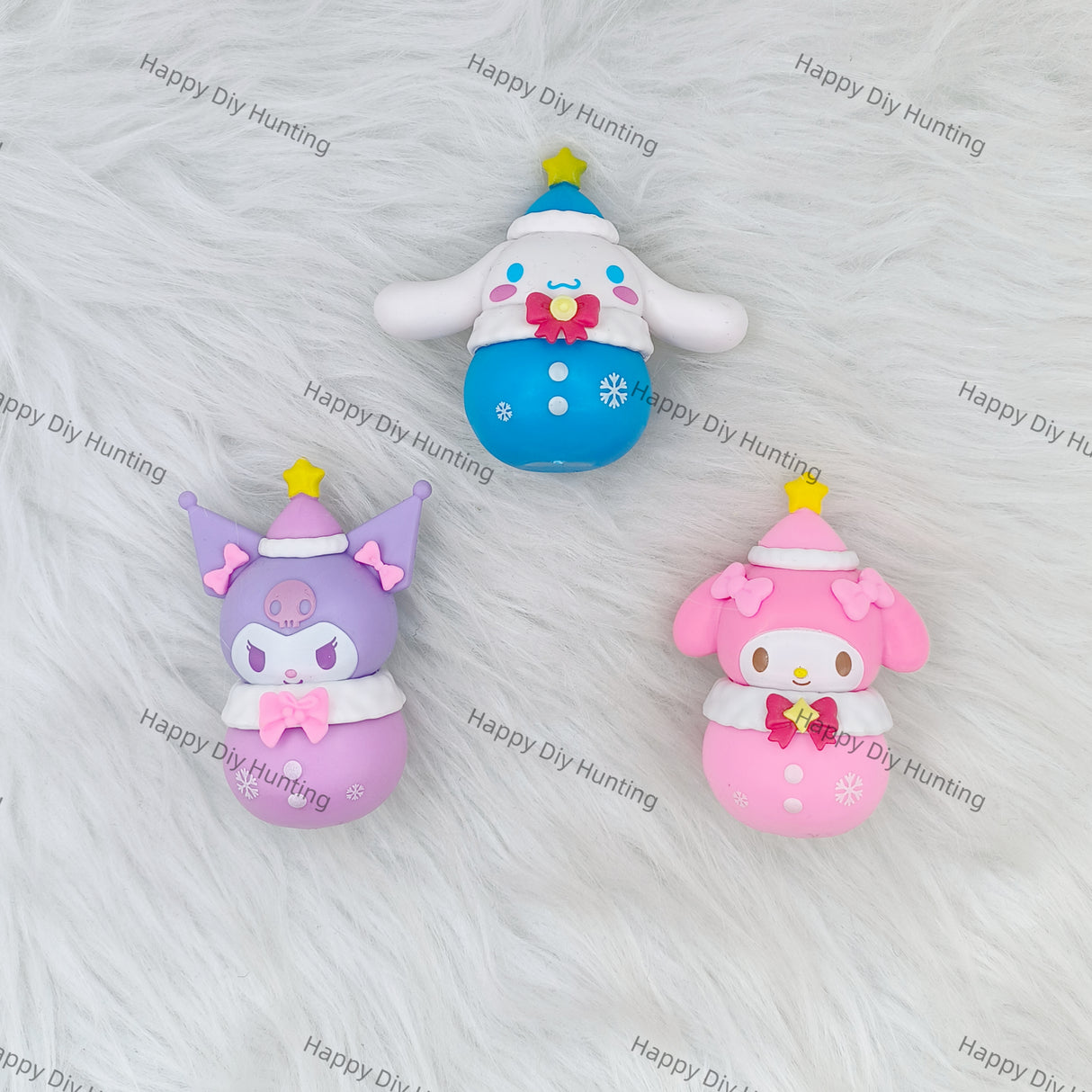 Sansan Family Series dressed as a cute snowman Pen Topper(No Hole)