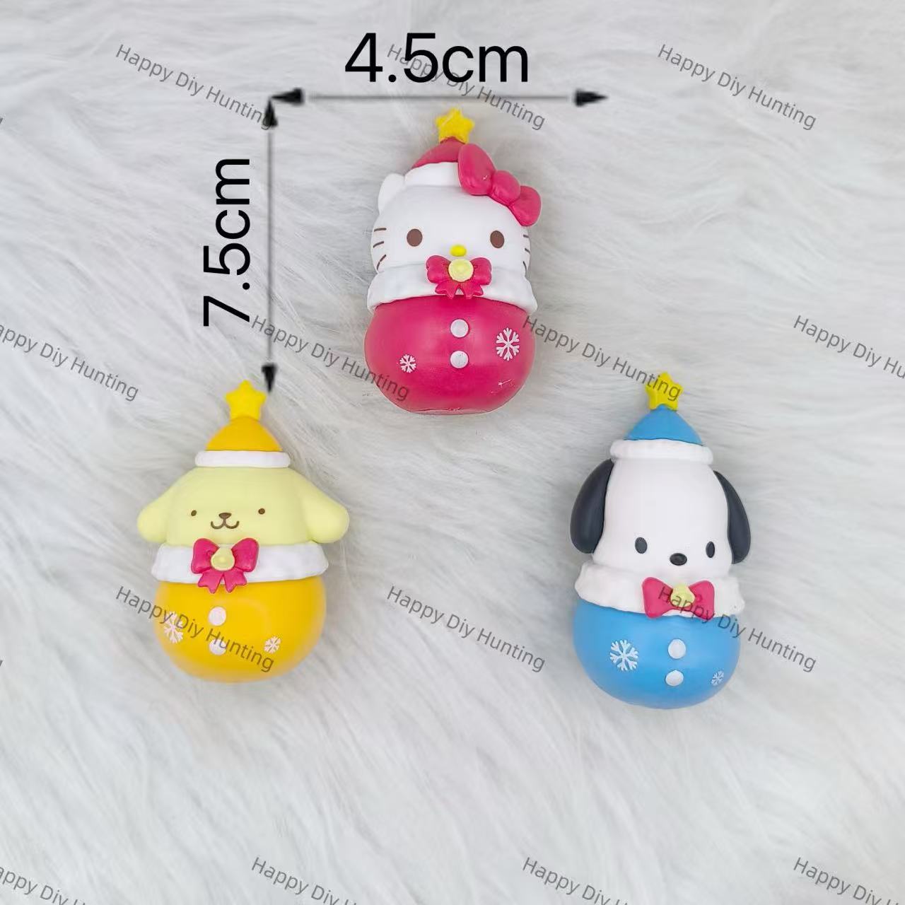 Sansan Family Series dressed as a cute snowman Pen Topper(No Hole)
